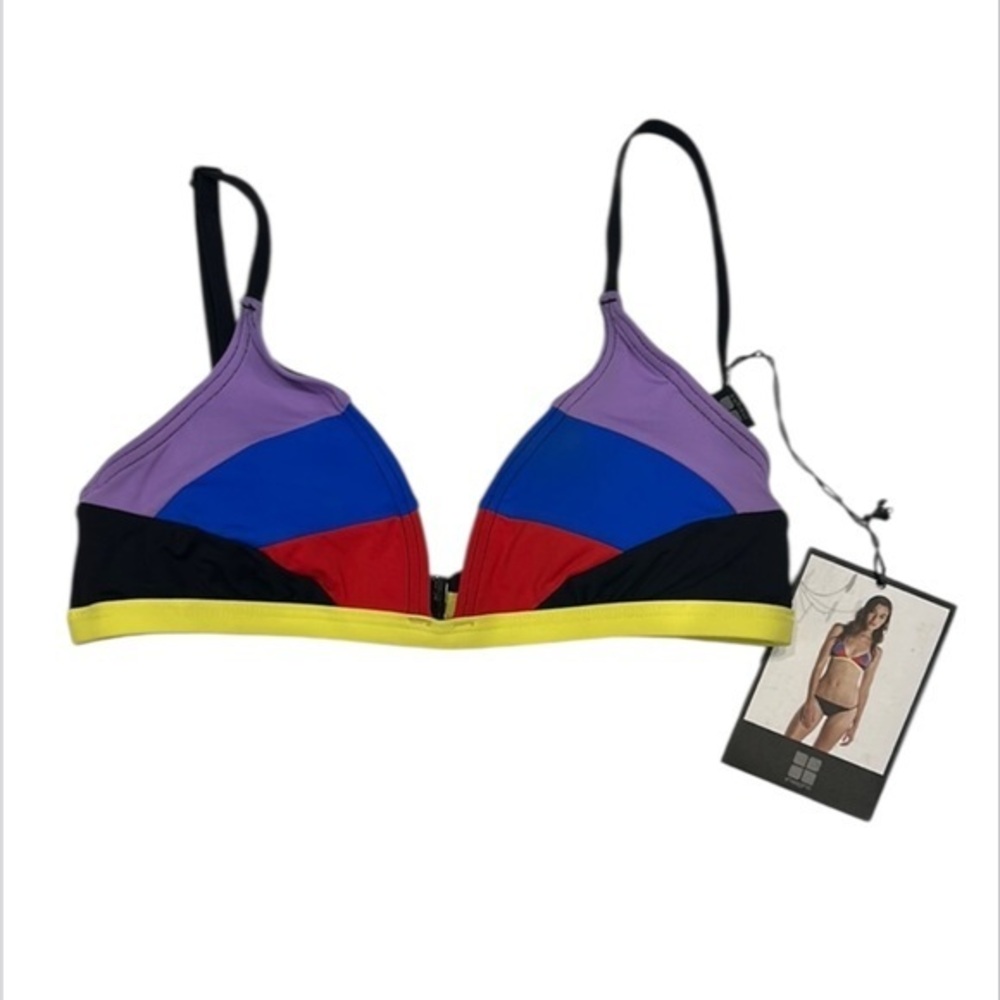 Insight 51 panel bra top bikini swim top size 2 NWT